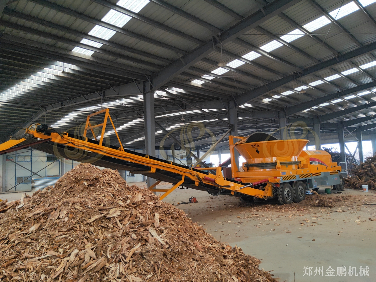 郑州金鹏树根破碎工艺在生物质电厂燃料预处理中的流程配置